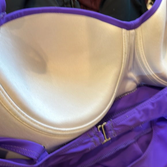 Hanna Nikole Halter Swimdress Two Piece Tankini Swimsuits Purple Sz 2X - Picture 6 of 6